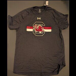 26# Under Armour Black South Carolina Gamecocks Logo Stripe Performance Raglan